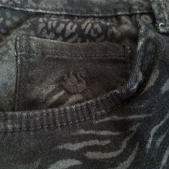 Gloria Vanderbilt Amanda Jeans Black Animal Print SIZE 16 Stretch 35x29 Grey - Picture 16 of 16